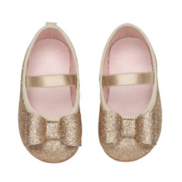 gold sparkle baby shoes